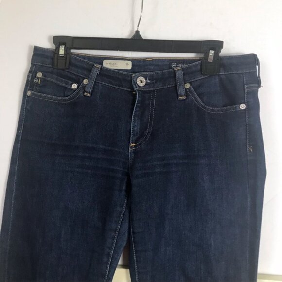 AG Adriano Goldschmied Angel Boot Cut Jeans Whiskering Jean Wide Flare Dark 28 R - Picture 6 of 16